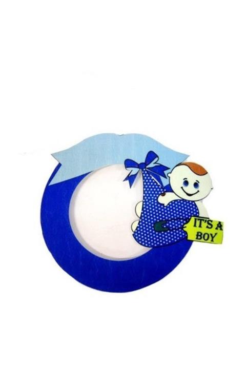 parti Bebek Keçe Kapı Süsü Bohçalı Mavi 30 cm