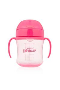 Dr Browns 6 Oz/ 180 ml Yumuşak Oluklu Alıştırma Bardağı- Pembe (6m+)