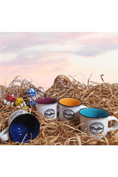 Mudita Coffee Renkli Kahve Fincanı - Turuncu