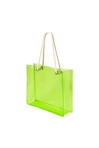 Funny Design Funbag 19003 Transparent Neon Halat Saplı Omuz Çantası - Yeşil