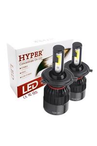 Hyper H4 Led Xenon Far Ampulü 9000 Lümen 6500k Şimşek Etkili Gerçek Günışığı Led Zenon Xenon Oto Far