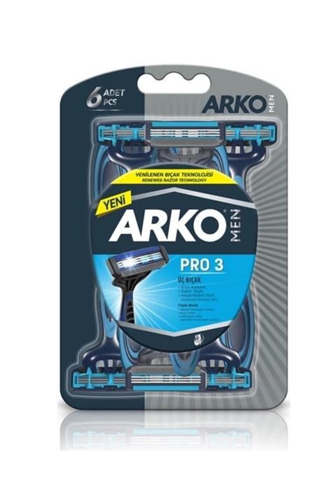 ARKO Home Men Pro 3 Bıçaklı Tıraş Bıçağı 6'lı