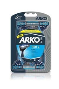 ARKO Home Men Pro 3 Bıçaklı Tıraş Bıçağı 6'lı