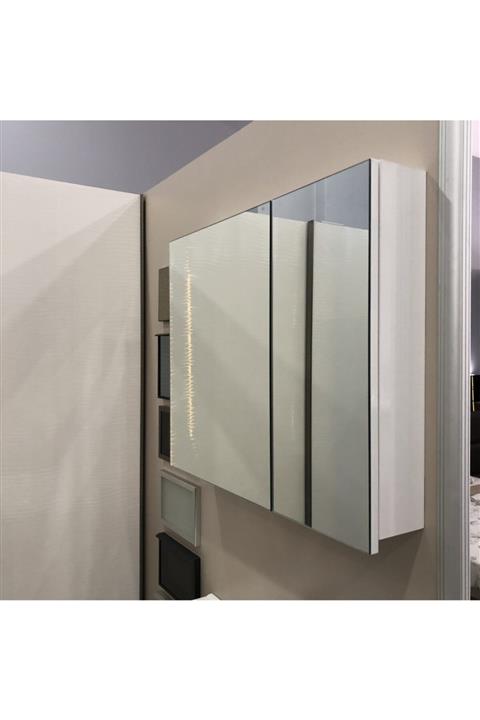 EDESSA TASARIM Edessa Banyo Aynalı Dolap 70*70*15 Kapaklar Sağ Sol Yer Değiştirebilir