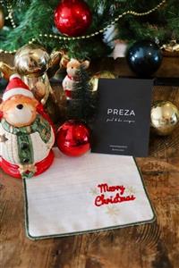 Preza Christmas Temalı Kokteyl Peçetesi/yılbaşı Yeni Yıl Bardak Altlığı Özel Kutusunda 2 Adet