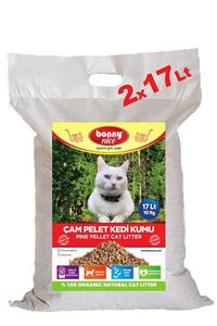 Bonny Nice Doğal Pellet Çam Peleti Kedi Kumu 10 Kg 17 L X 2 Paket