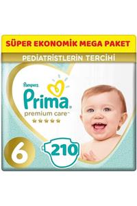 Prima Premium Care Bebek Bezi Beden:6 (13+kg) Extra Large 210 Adet Süper Ekonomik Mega Pk