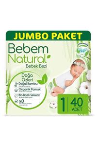 Bebem Natural Bebek Bezi 1 Beden Yenidoğan 40 Adet