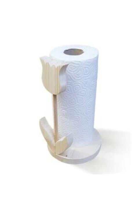 websunday Ahşap Lale Motifli Rulo Havluluk ve Peçetelik