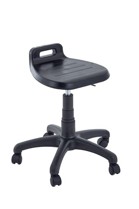 İNSPİTAL Poliüretan Bel Destekli Krom Ayak Kontrollü Tabure