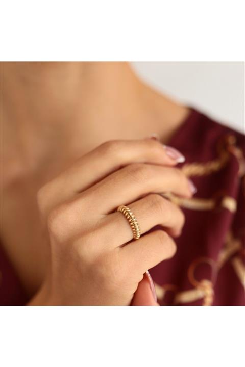 Çağdaş Kuyumculuk Ince Nostaljik Burgu Yüzük