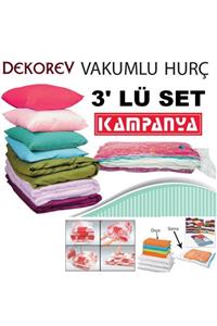 Vakum Hurcu Dekorev Vakumlu Poşet 3'lü Set Vakumlu Hurç Vakumlu Torba 3 Adet L + Xxl + Jumbo 3 Adet Birden