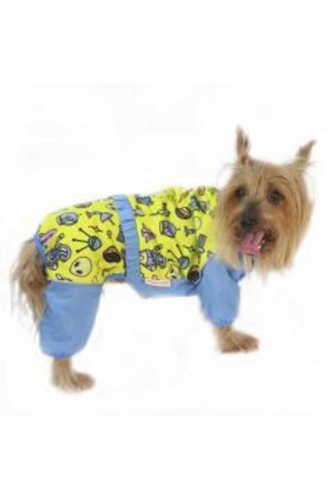 Pawstar Space Romper Küçük Ve Orta Irklar Için Tulum-mont Yağmurluk Köpek Kıyafeti