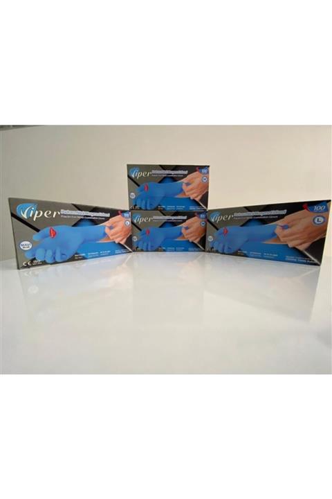 VİPER Maytic Nitril Pudrasız Eldiven L Beden Mavi