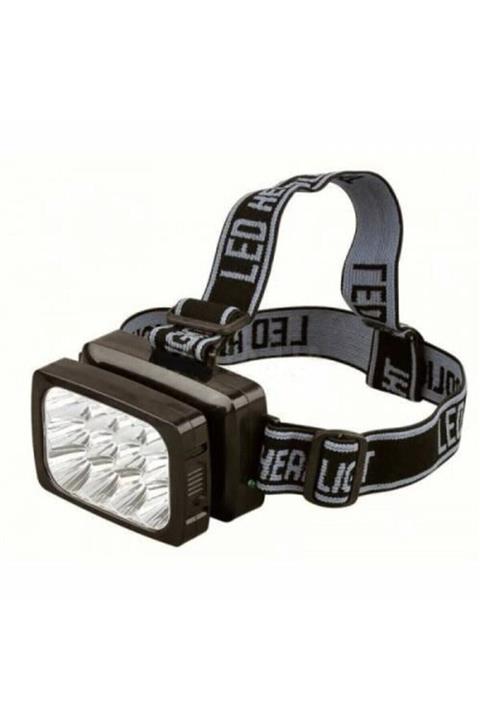 Gold HTC 12 Ledli Şarjlı Kafa Feneri Lambası 2 Kademeli