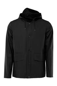 Rains Short Hooded Coat Black 1826-01_RNS