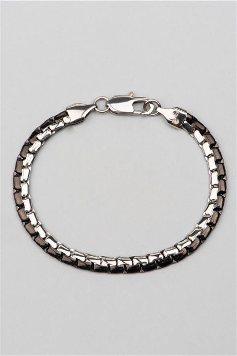 So CHIC... Çift Renkli 19 Cm Çelik Erkek Bileklik