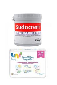 Uni Baby Alkol Ve Paraben Içermeyen Islak Havlu 3 Lü+ Hem Yetişkinler Hem Bebekler İçin Krem 250 gr