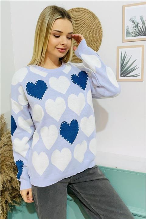 stiloba Incılı Kalplı Kazak