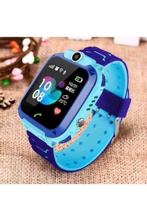 ALCATECH Çocuk Akıllı Saati (GELİŞTİRİLMİŞ MODEL) Mavi