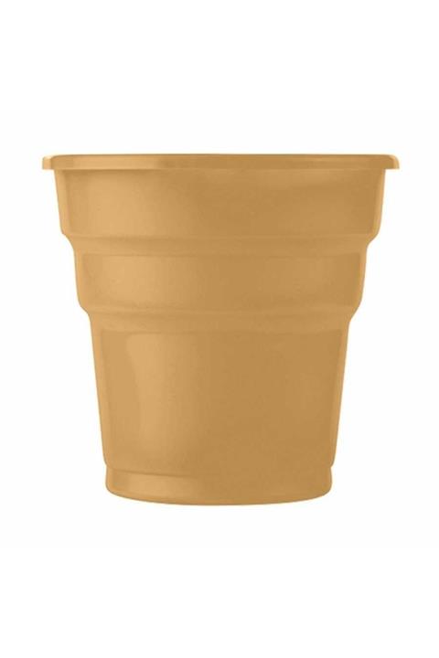 DREAM VEGA Plastik Meşrubat Bardağı Altın Renk 180 cc 7 oz 25'li