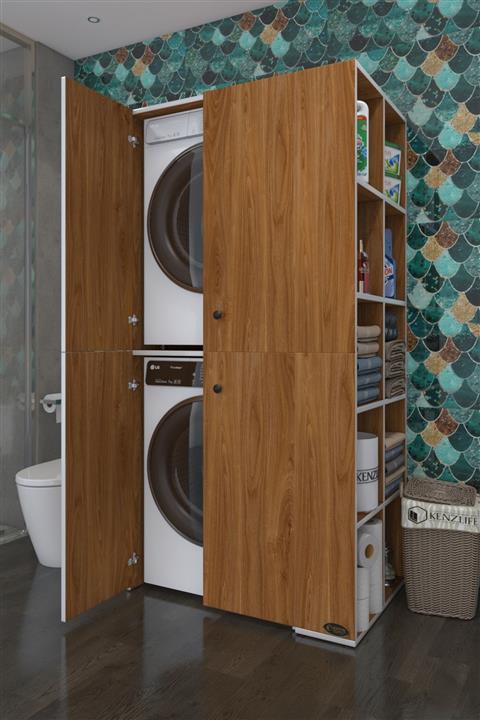Kenzlife Çamaşır-kurutma Makinesi Dolabı Kapaklı Fedyenka Alf 180*090*60 Banyo