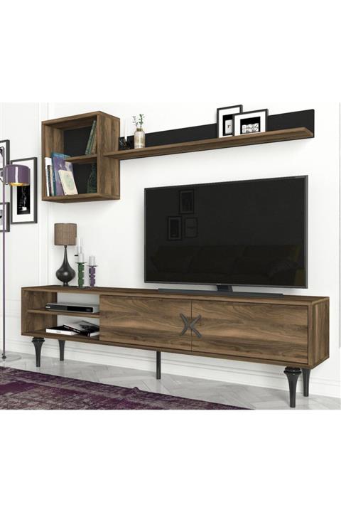 Dekorister Exclusive Rita Tv Ünitesi Ceviz-siyah