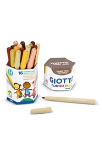 Giotto Turbo Maxi Skin Tones Keçeli Boya Kalemi Seti Ten Renkleri 16'lı Pot