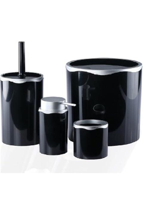 Azra Mutfak Azra Siyah Altın Akrilik Banyo Takımı
