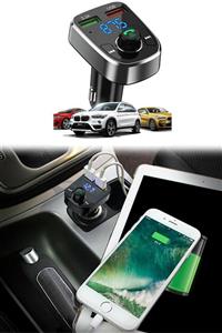 AYKIZ Samsung Galaxy M01 Uyumlu Araç Bluetooth Fm Transmitter Teyp Çalar Usb Şarj Aleti