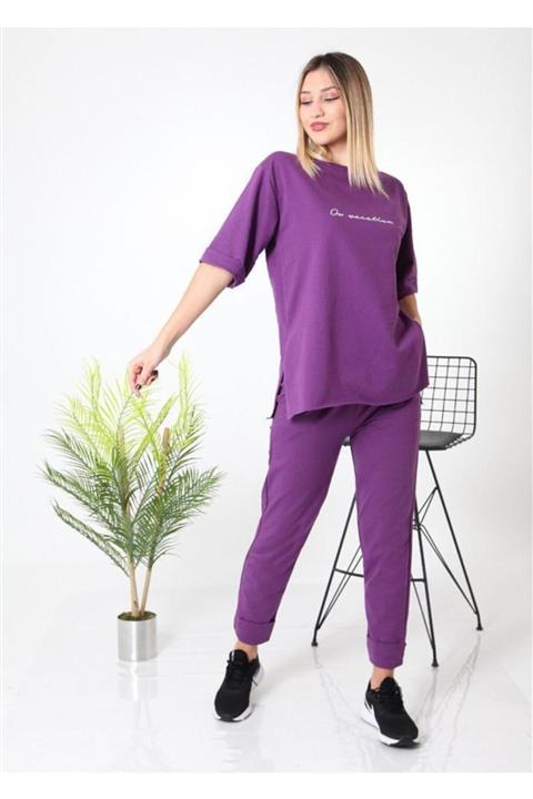 La Rue Kadın Mor Şık Eşofman Takımı