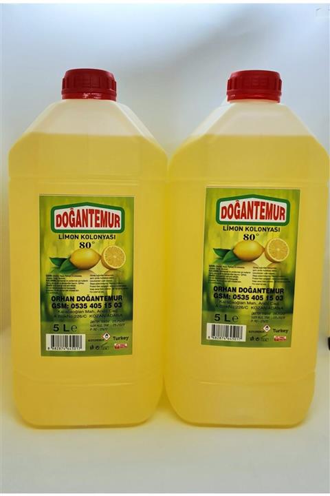 DOĞANTEMUR KOLANYASI Doğantemur Limon Kolonya 5 Litre Bidon 2'li Set