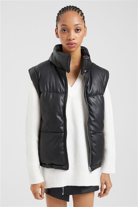 Bershka Suni Deri Şişme Yelek