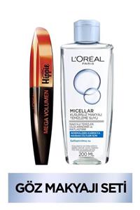 L'Oreal Paris L'oréal Paris Miss Hippie Maskara+micellar Makyaj Temizleme Suyu Normalden Karmaya 200 Ml