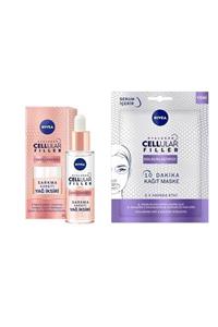 Nivea Hyaluron Cellular Filler Sarkma Karşıtı Yağ Iksiri 30ml &10 Dakika Dolgunlaştırıcı Kağıt Maske