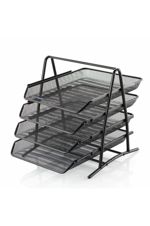 Lacco 434 File Siyah 4'lü Evrak Rafı Seti