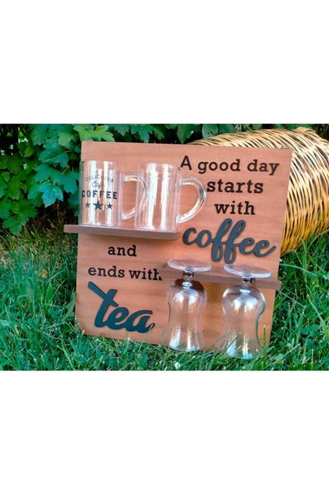 tasarımeshas Mutfak Dekoratif Bardak Rafı-mutfak Rafı