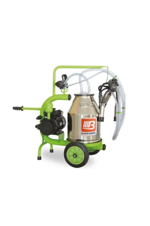 BARTECH C 30 Model Tek Inek Sağım Tek Güğüm Süt Sağım Makinesi Kuru Pompa Krom Güğüm