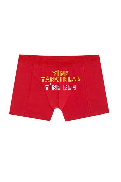 BoxerMasters Yine Yangınlar Yazılı Baskılı Erkek Boxer