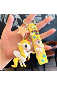 ROZA ACCESSORIES Unicorn 3d Sarı Anahtarlık