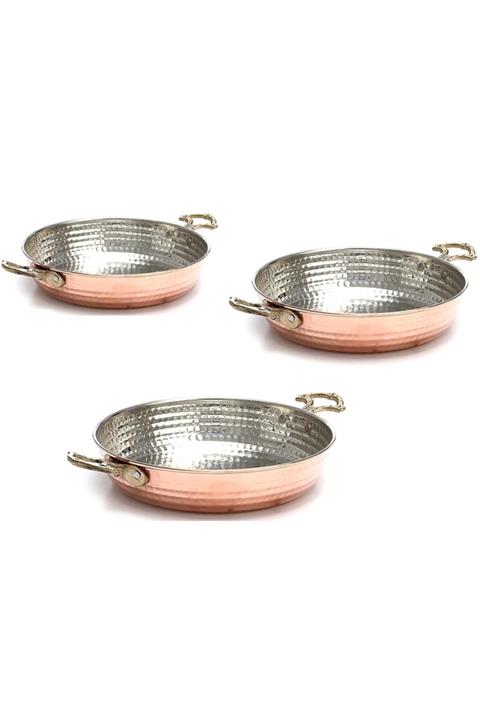 Cooker Bakır Sahan 3 Lü Set