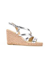 Su Espadril Espadril Jeanne Gümüş Dolgu Topuk Sandalet