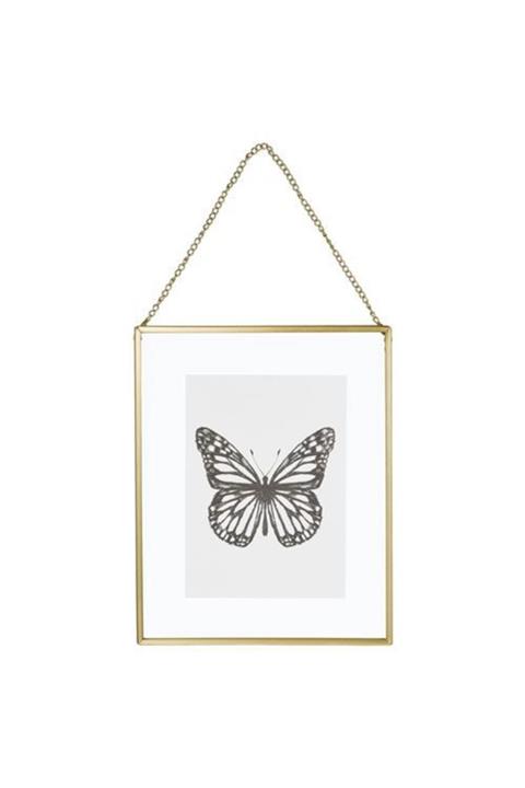 MEGStore.TR Dekoratif Zincirli Lerboda 20 X 25 Cm Metal Duvar Ve Masa Çerçevesi (altın Rengi)