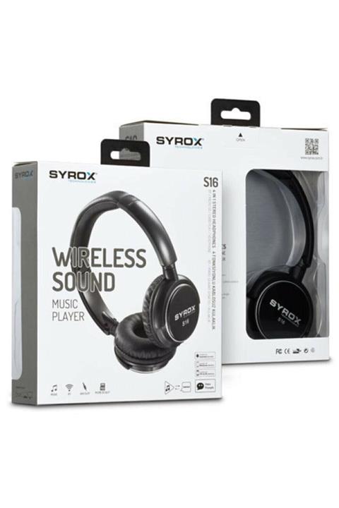 Syrox S16 Kablosuz Hafıza Kartlı Bluetooth Kulaküstü Kulaklık