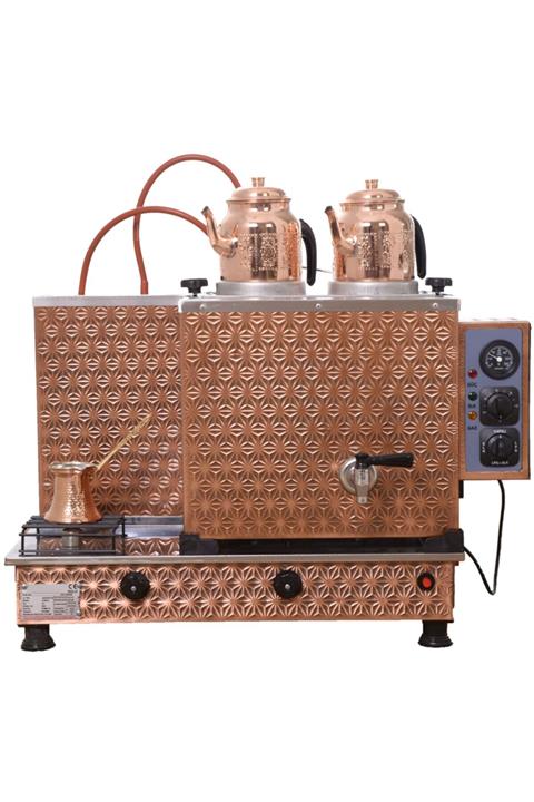 KUTLU Sadrazam 2 Demlikli Bakır Çay Kazanı