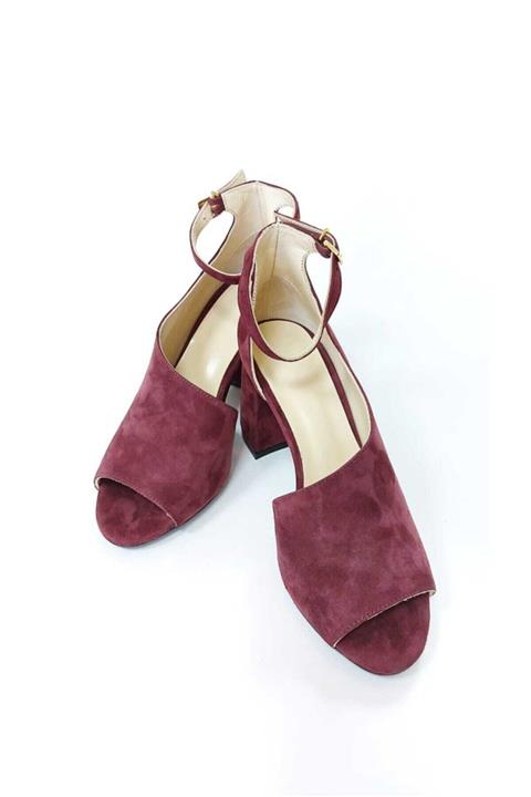 SeSi Kadın Bordo Süet Ayakkabı