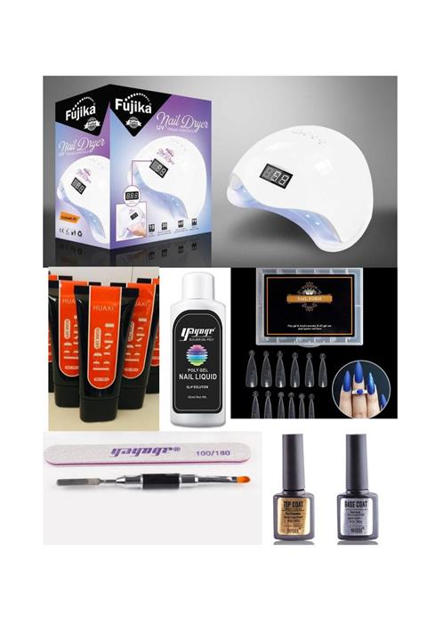 alaraycosmetics Poly Jel Hızlı Tırnak Uzatma Seti -2 Adet 30 Gr Poly Jel Ve Gerekli Tüm Malzemeler