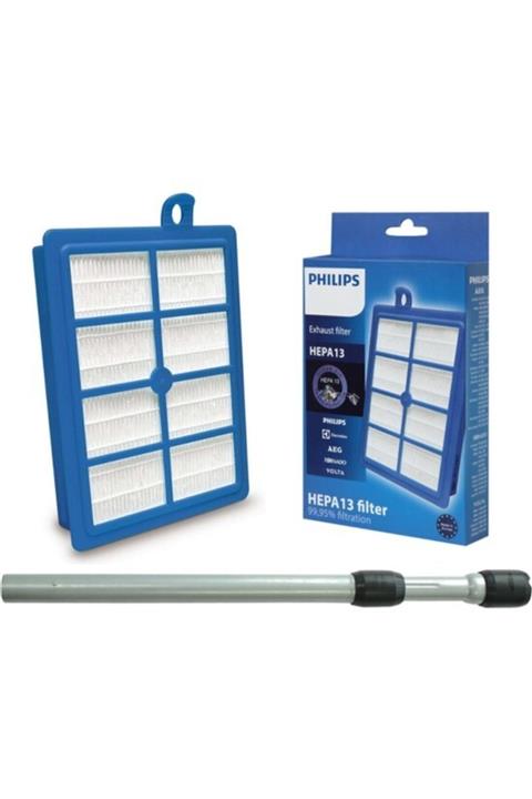 Philips Fc9923 Teleskopik Çelik Süpürge Borusu + Hepa 13 Filtre