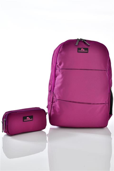 lumberjack 9471 Okul Sırt Çantası Kalemlikli Set Mor