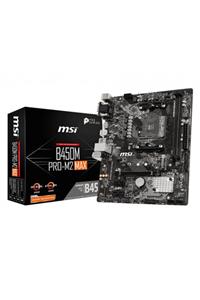 MSI B450m Pro-m2 Max Ddr4 2667mhz 1xvga 1xhdmı 1xdvı 1xm.2 Matx Am4